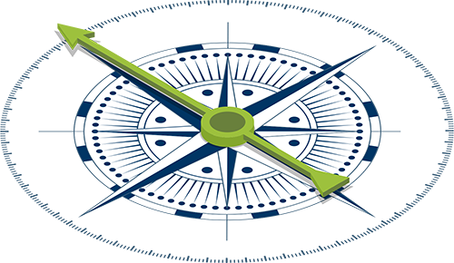 Grüner Kompass